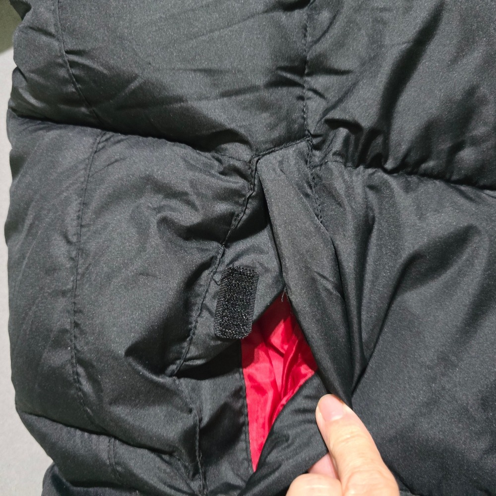 U.S. Polo Assn. Puffer Jacket Kids Size L 14/16 Black Red Fleece Lined Hooded - Picture 3 of 9